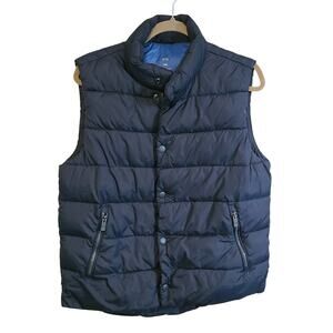 GAP Industrial Standard Core Puffer Vest Jacket Blue Primaloft Small Outerwear